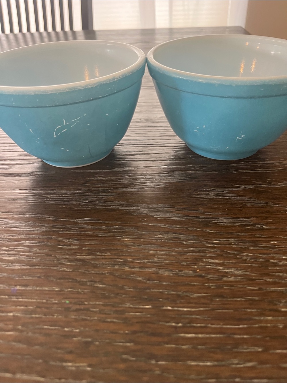 Vintage Pyrex blue mixing bowls. 2/$25 - Picture 3 of 3